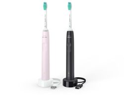 Philips Sonicare Series 3100 HX3675/15 - Elektrisk tandbørste - Sort & Pink - Duopack