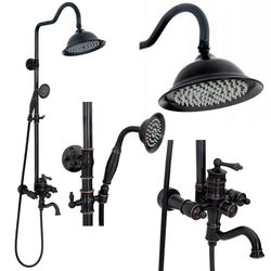 Duschset Vintage Svart REA 46,5x20,5x137cm