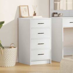Sideboard med låda Vit 40 x 41 x 75 cm Konstruerat trä