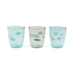 Glass 3-Pack Happy Clouds Green Done by Deer