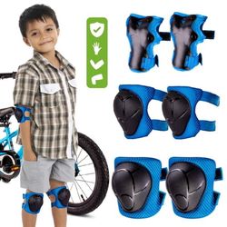 Sun Baby sæt med beskyttelse L - knæ, albue, håndled, blå (cykel / løbehjul / rulleskøjter)