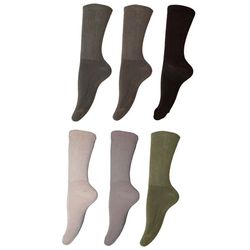 Mens Bamboo Non-Binding Extra Wide Socks (6 Pairs)