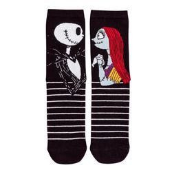 The Nightmare Before Christmas Unisex Adult Jack and Sally Crew Socks