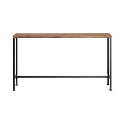 SoBuy Sidobord til entré 120x20x65cm – Metalkonsol med hylder, industriel stil | Sort/Natur FSB19-N