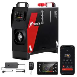 HBS1S 8KW 12V/24V Diesel Parkeringsvärmare Billuftvärmare med LCD-termostat, Bluetooth/fjärrkontroll, EU-kontakt