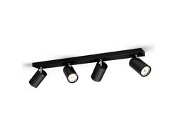 Philips myLiving Kosipo tak-/väggspotlight 4 x, Utanpåliggande spotlight, GU10, 4 lampor, LED, 220-240 V, Svart