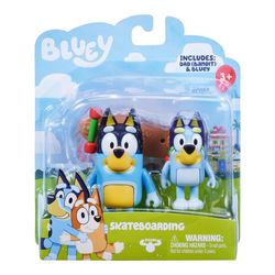 Bluey Figurer 2-pack med tillbehör Skateboarding