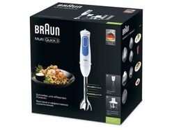 Braun Multiquick 3 MQ3035WH Sauce - Handmixer - 700 W - vit / blå