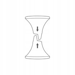 Plastik timeglas skammel poleret produkt orange