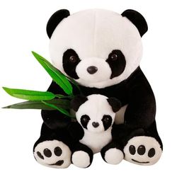 Panda med baby 100 cm
