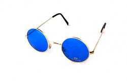 Runde blå briller