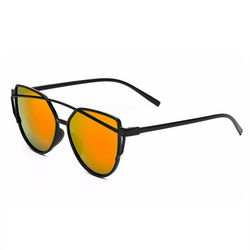 Retro solbriller svart oransje glass + senil streng