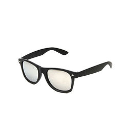 Retro Wayfarer solbriller sort spejlglas