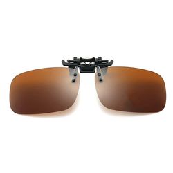 Clip-on solbriller brunt glas 40x58mm