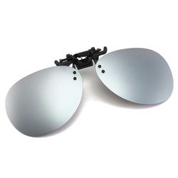 Clip-on Aviator solbriller pilot briller sølv spejl glas
