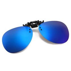 Clip-on Aviator solbriller Pilot Glasses Blue Mirror Glass