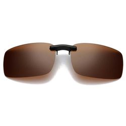 Clip-on solbriller brun 40x56mm
