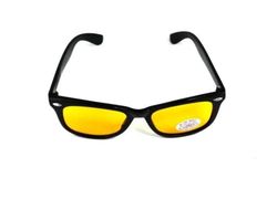 Retro Wayfarer Solbriller Gul Sort