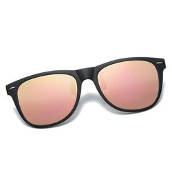 Polariserede Wayfarer Clip On Solbriller Flip Up Pink spejllinser