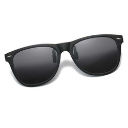 Polariseret Wayfarer Clip On Solbriller Flip Up Sort