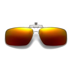 Sammenleggbare metallklipssolbriller Flip Up Red