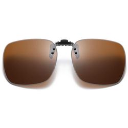 Stor Flip Up Clip On Solbriller Brun