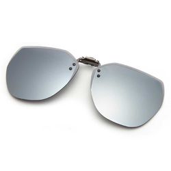 Flip-Up Clip-On solbriller Metal Mirrored Silvera