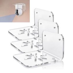 Veggfeste for kamera i klar plast 3-pakning