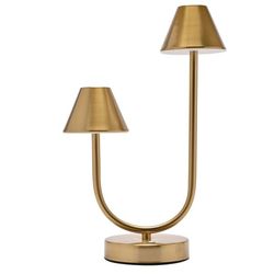 Hestia Bronze USB Touch Double Light Table Lamp