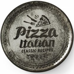 Recept Collection Svart porslin pizza tallrik, diameter. 31 cm - set med 6 st.