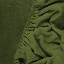 Dra-på-lakan 90x200 frotté elastiskt anti-noppigt khaki PL