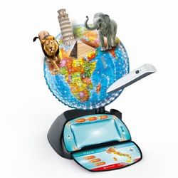 CLEMENTONI - Exploraglobe - Rejse i realtid - 3 spiltilstande og 28 aktiviteter - Bluetooth-pen