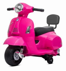 Barnskoter Vespa med batteri och ryggstöd rosa Sun Baby