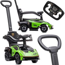 Sun Baby gåbil med gåbil 3i1 Lamborghini Essenza SCV12, grøn, 12m+, op til 25 kg