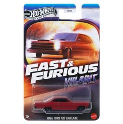 Hot Wheels Silver Fast & Furious 1:64 1966 Ford 427 Fairlane