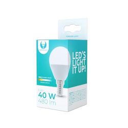 LED-lampe E14, G45, 6W, 3000K, varmhvit
