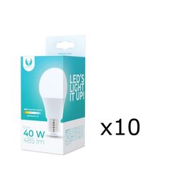 LED-lampe E27, 6W, 230V, 4500K 10-pk, Hvit nøytral