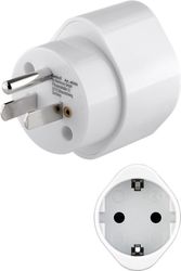 Goobay AC-adapter USA/Japan, hvit stikkontakt med jording (type F, CEE 7/3) > amerikansk/japansk støpsel (type B, NEMA 5-15, 3-pinners)