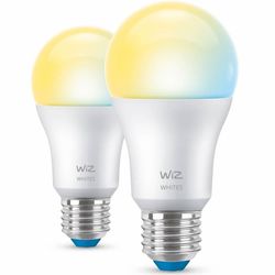WiZ WiFi Smart LED E27 60W 806lm varm-kaldhvit 2-pakning