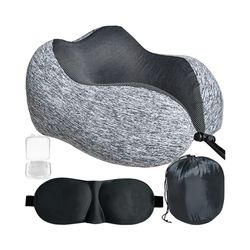 Reise-Sett 3-i-1 med Memory foam - Nakkepute & Sovebrille
