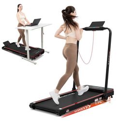 Fällbar och lutande löparmatta 7.7% CITYSPORTS WP3 - Fällbar - Hastighet 1.0-12.0 km/h - Bluetooth - Svart med Röd