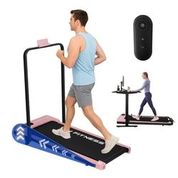 PH Fitness Løbebånd B3F – Foldbart WalkingPad med gelænder & mobilholder – Fjernbetjening, manuel hældning & FitShow App – 1–8 km/t, 100 KG – Kompakt