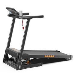 Formill FT61 3,0 hk hopfällbart löpband, 15° lutning, 13,5 km/h, 17×43 tums bälte, 136 kg belastning, tyst, LCD, stötdämpande för hemmet