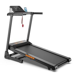 Formill FT61 3,0 hästkrafters hopfällbart löpband, 15° lutning, 13,5 km/h, 17×43 tums rem, 136 kg last, tyst, LCD, hemstötdämpning