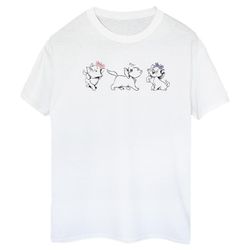 The Aristocats Womens/Ladies Marie Bow Cotton Boyfriend T-Shirt
