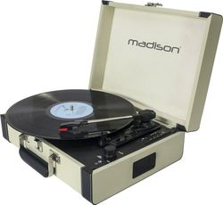 Madison Vintage skivspelare m. Bluetooth, beige
