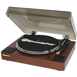 Roadstar TT-260SPK direktdriven skivspelare i trä med inbyggda högtalare