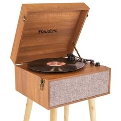 Audizio Fremont retro skivspelare med stativ - Skivspelare Bluetooth med avtagbara ben