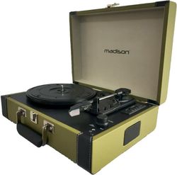 Madison Vintage Platespiller m. Bluetooth (Grønn)