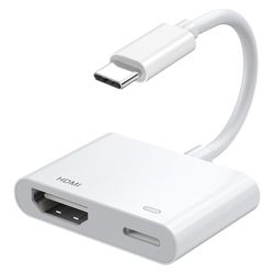 USB-C til HDMI + USB-C-adapter med høy oppløsning